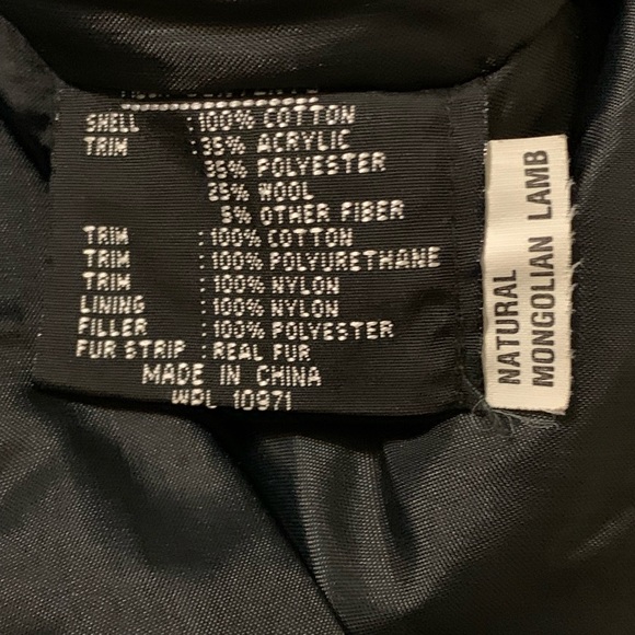 BRAETAN Coat with detachable Mongolian Lamb Fur around hood, size Medium - Picture 9 of 16